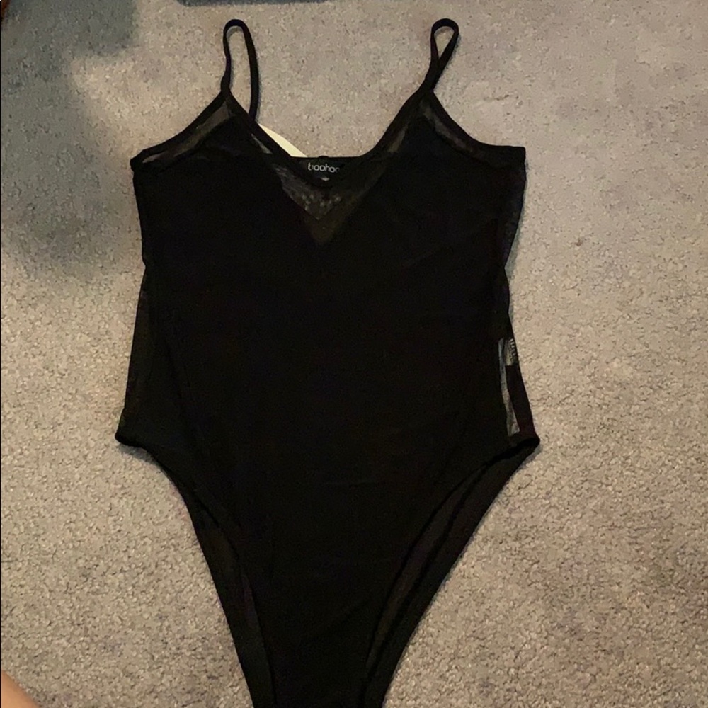 plunge mesh insert bodysuit